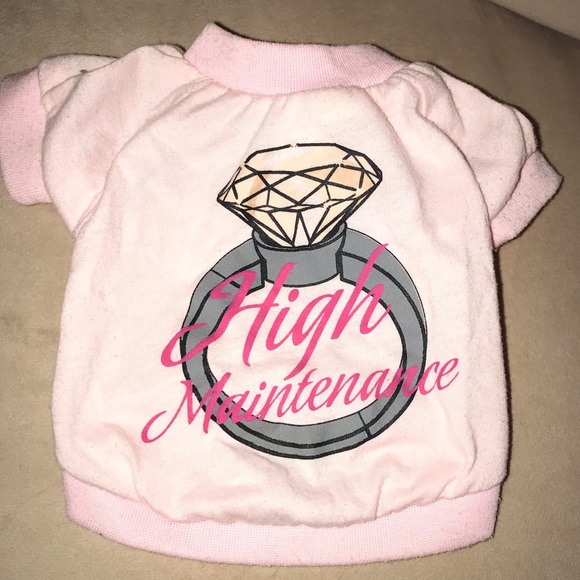Pink “High Maintenance” Dog Shirt - Picture 3 of 3
